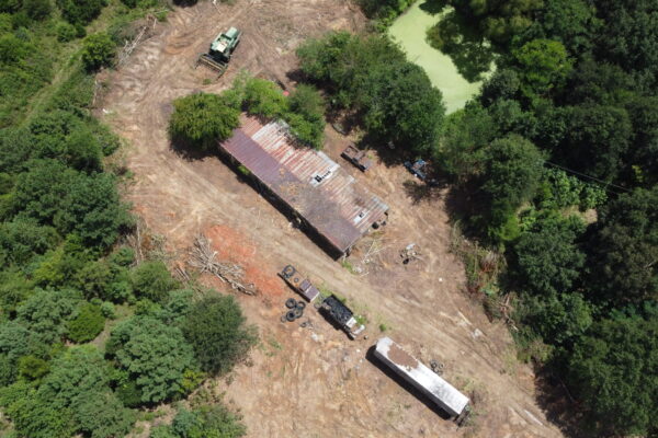 In-progress sitework at Lamb Farm residential community in Duncan, SC, with grading, utilities, and infrastructure preparation for 110 single-family homes by S3 Construction