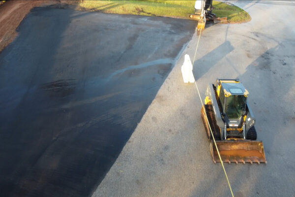 Aerial drone view of the completed Xytel Corporation industrial facility in Roebuck, SC, showcasing sitework including demolition, grading, utilities, stormwater systems, erosion control, and paving by S3 Construction